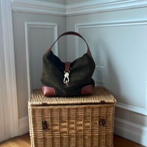 Dooney & Burke brownish/greenish suede handbag